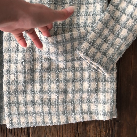 BB Dakota by Steve Madden Green and Blue Geek Chic Blazer in Sea mist. Pockets. - Picture 6 of 8